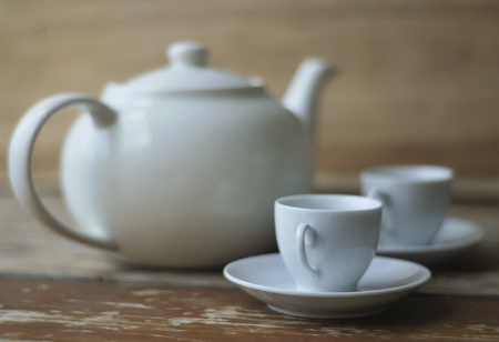 Afternoon tea party for twoの写真素材