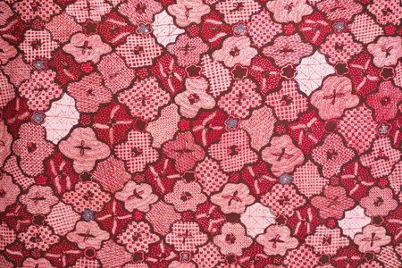 Batik Pattern Sekar Jagad red Version