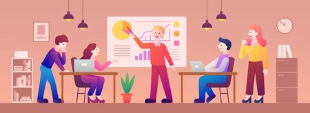 People working together in the officeのイラスト素材
