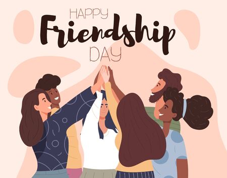 Happy Friendship Day card or poster desigのイラスト素材