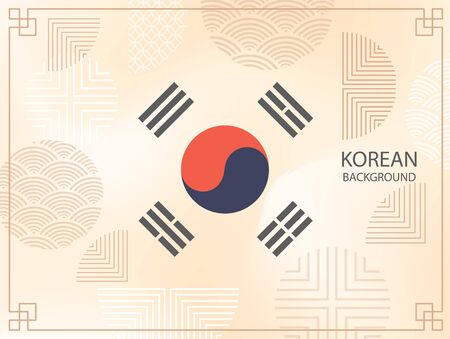 Korean style background. Colorful vector illustration, eps 10のイラスト素材