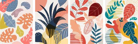 Set of abstract seamless patternsのイラスト素材