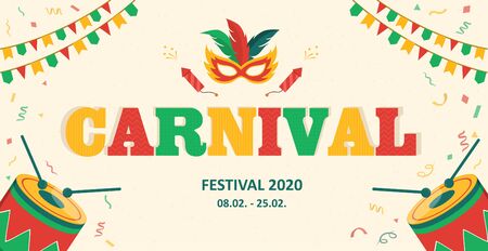 Carnival advertising banner with copy spaceのイラスト素材