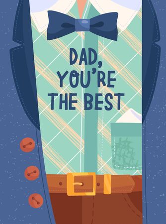Postcard for Fathers day conceptのイラスト素材