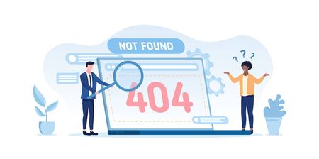 404 computer error - not foundのイラスト素材