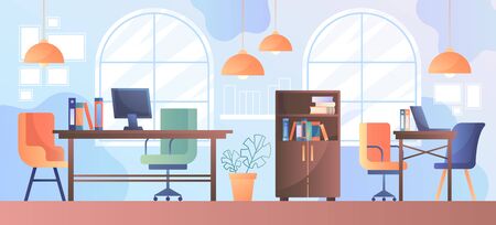 Modern creative office in contemporary co-working centerのイラスト素材
