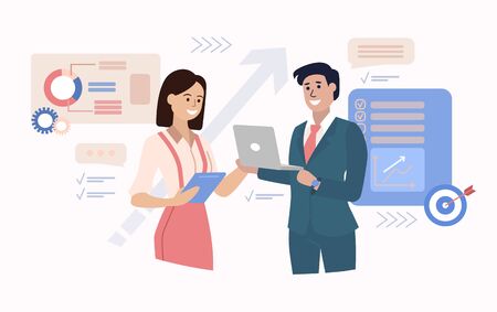 Business consultation conceptのイラスト素材