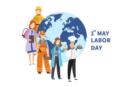 1st May Labor Day poster designのイラスト素材