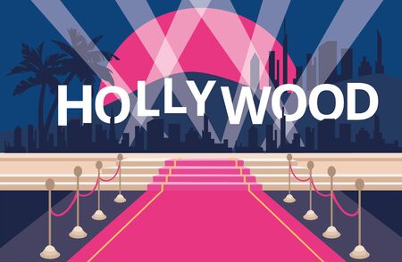Hollywood red carpet backgroundのイラスト素材