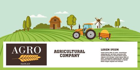 Agriculture banner or header design with copyspaceのイラスト素材