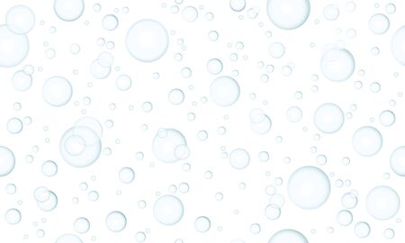 Delicate repeat background pattern of blue bubbles