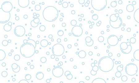 Delicate repeat background pattern of blue bubblesのイラスト素材