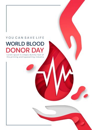 Medical poster design for World Blood Donor Dayのイラスト素材