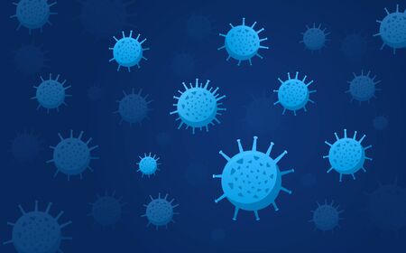 Background pattern of Coronavirus moleculesのイラスト素材