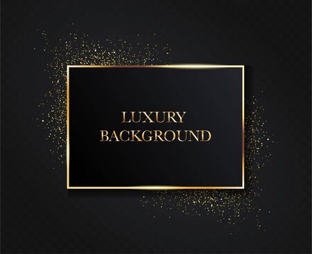 Luxury background design with gold frameのイラスト素材