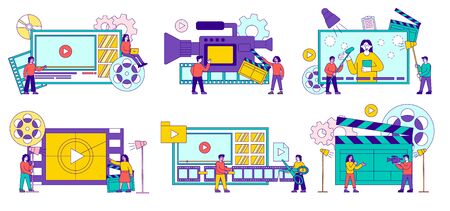 Assorted scenes for video and videographyのイラスト素材