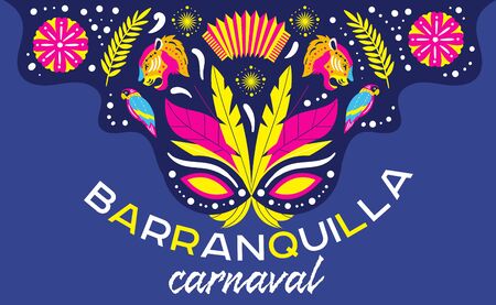 Barranquilla Carnival poster or card designのイラスト素材