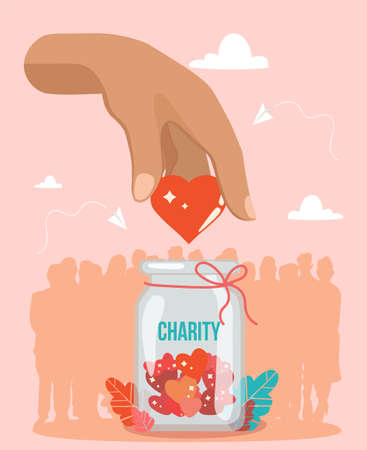 Support and donations for Charityのイラスト素材