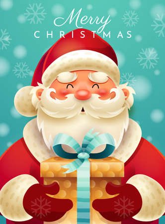 Merry Christmas Santa Claus card designのイラスト素材
