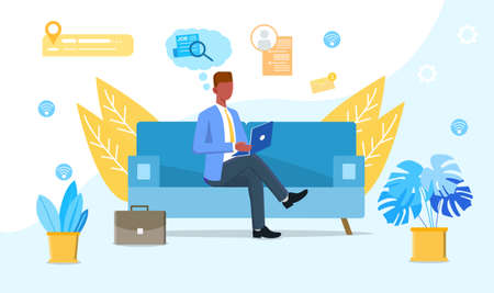 Concept of job search vector illustrationのイラスト素材