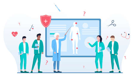 Vector illustration of lecture in medical schoolのイラスト素材