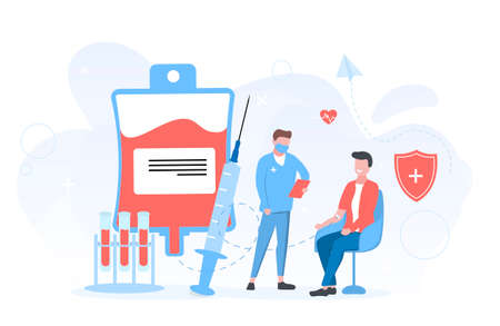 Healthcare concept of blood donationのイラスト素材