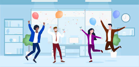 Vector illustration of office partyのイラスト素材