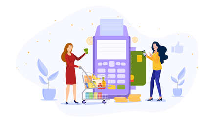Concept of terminal for credit cardのイラスト素材