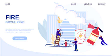 Concept of fire protection serviceのイラスト素材
