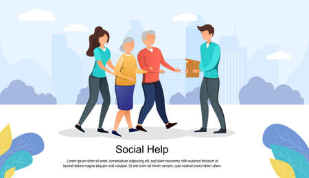 Vector illustration of social helpのイラスト素材