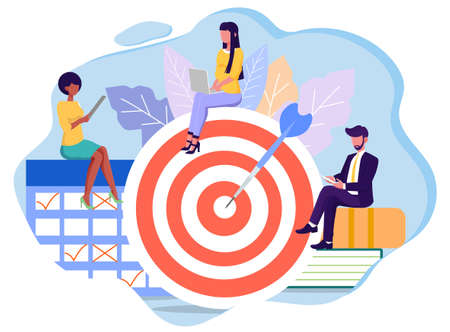 Achieved business and personal goals conceptのイラスト素材