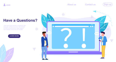 Web page template for Have A Questionのイラスト素材
