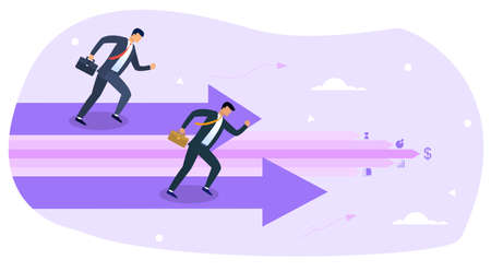 The concept of competition between businessmenのイラスト素材