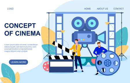 Concept of cinema and cinematographyのイラスト素材