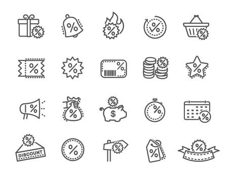 Large set of Discount tags and labelsのイラスト素材