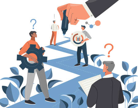 Business line or development processのイラスト素材