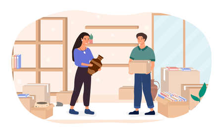 The concept of movingのイラスト素材