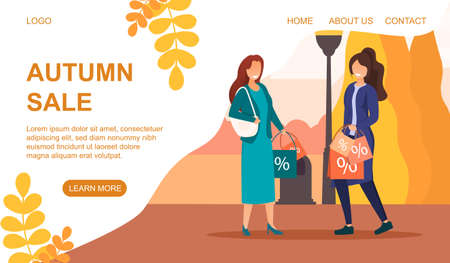 Autumn Sale conceptのイラスト素材