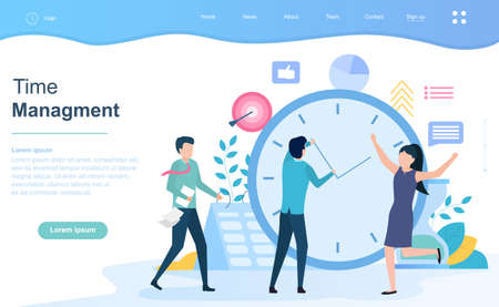 Time Management and Efficiency conceptのイラスト素材