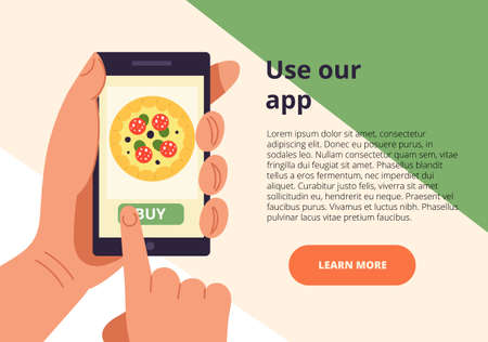 Online purchasing app marketing - Use Our Appのイラスト素材