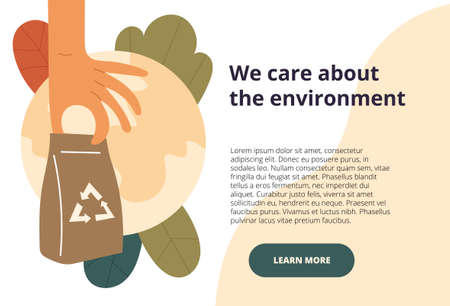 We Care About The Environment web templateのイラスト素材