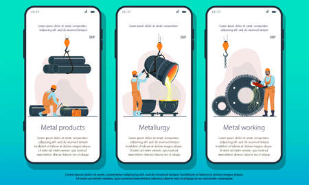 Metallurgy Industry landing pageのイラスト素材