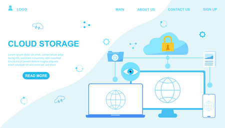The concept of Accessing to files and dataのイラスト素材