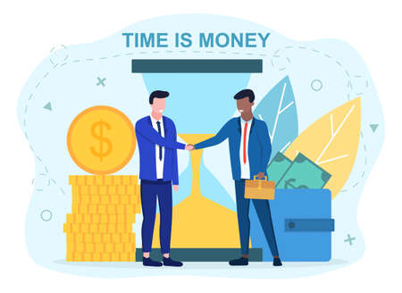 Time is money conceptのイラスト素材