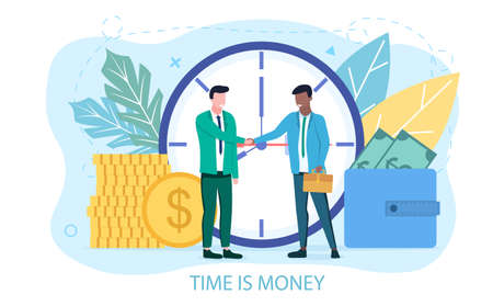 Time is money conceptのイラスト素材