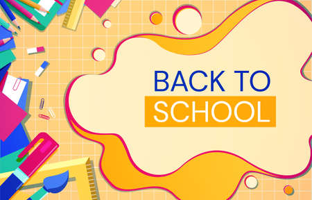 Back to school bannerのイラスト素材