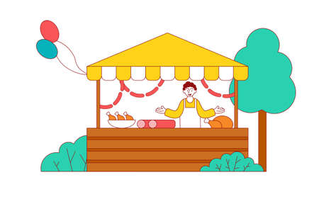Street retail conceptのイラスト素材
