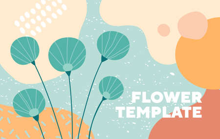 Floral background in soft colorsのイラスト素材