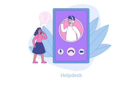 Abstract helpline conceptのイラスト素材
