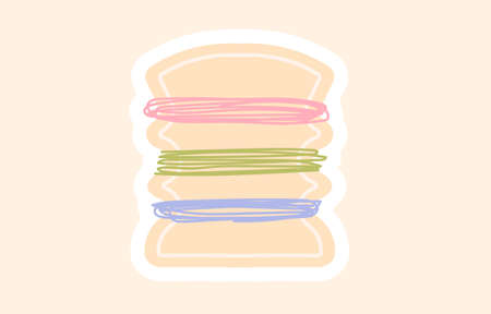 Skein of multicolored threadsのイラスト素材